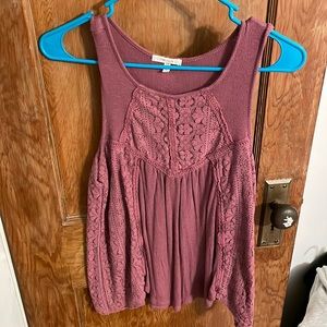 Mauve lace tank